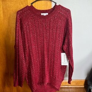 NWT Athleta Red Crossroads Crew Sweater